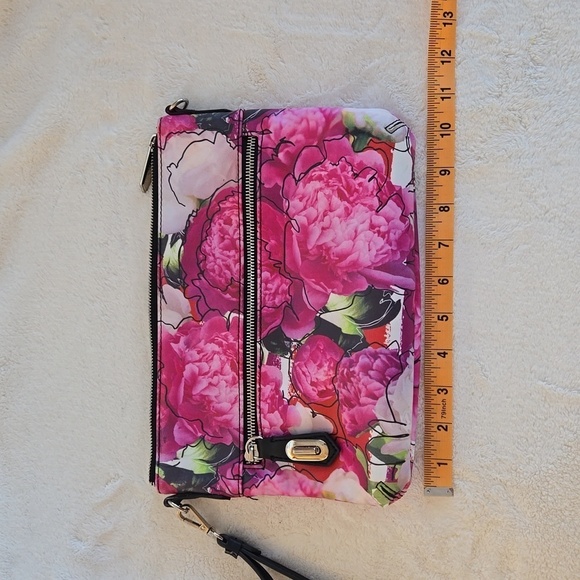Reed Modern American Luxury Pink Floral 11" x 8" Clutch Purse - Picture 3 of 11